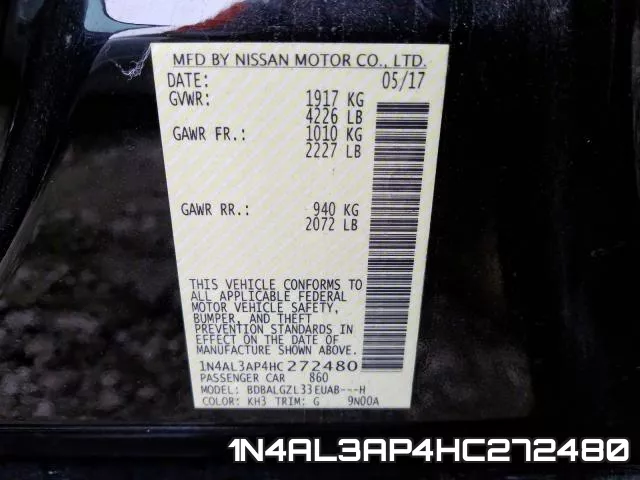 1N4AL3AP4HC272480 фото 2