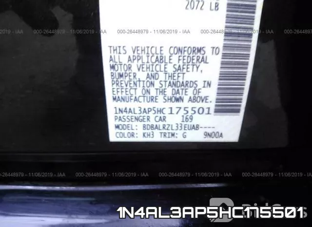 1N4AL3AP5HC175501 фото 10
