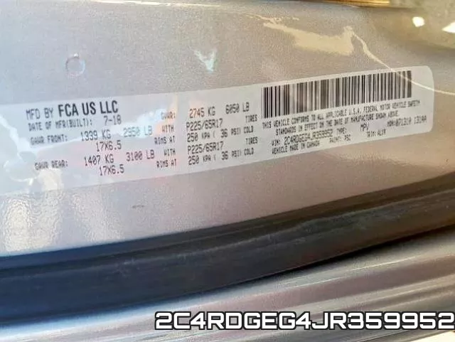 2C4RDGEG4JR359952 фото 2