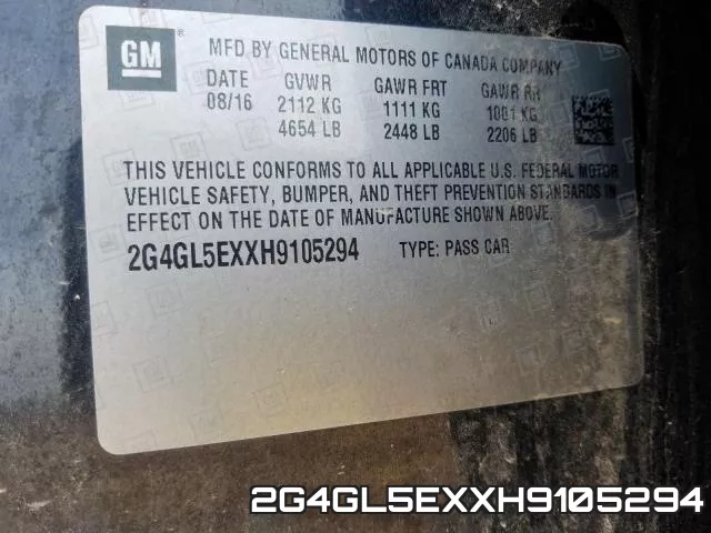 2G4GL5EXXH9105294 фото 2