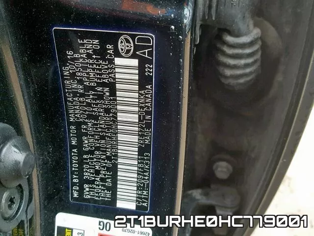 2T1BURHE0HC779001 фото 2