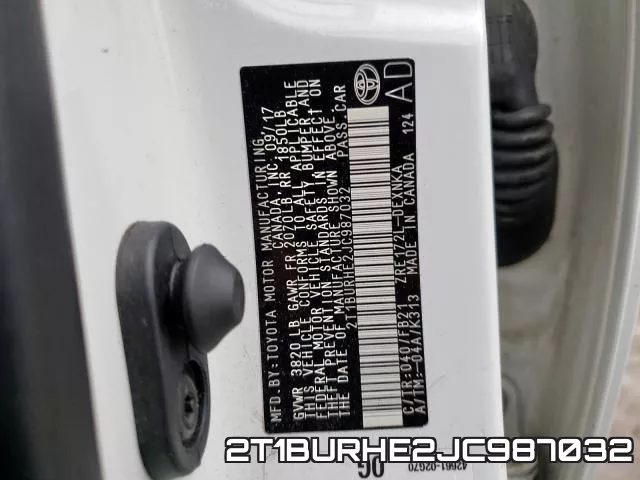 2T1BURHE2JC987032 фото 2