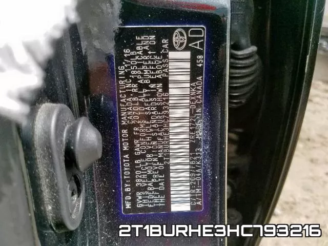 2T1BURHE3HC793216 фото 2
