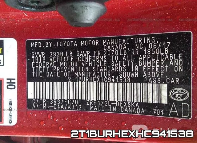2T1BURHEXHC941538 фото 10