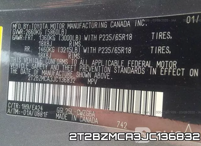 2T2BZMCA3JC136832 фото 10