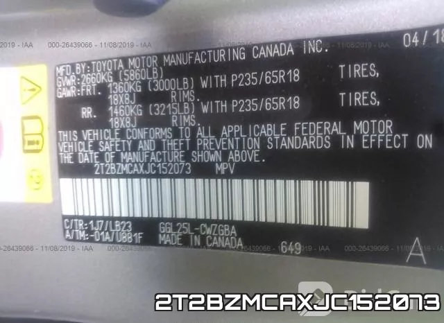 2T2BZMCAXJC152073 фото 10