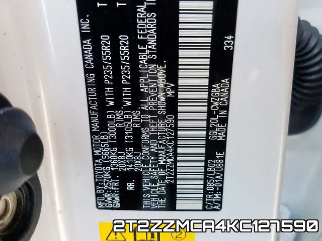 2T2ZZMCA4KC127590 фото 2