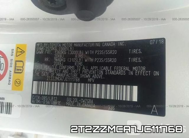 2T2ZZMCA7JC111768 фото 10