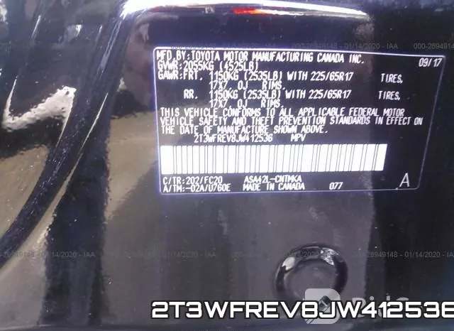 2T3WFREV8JW412536 фото 9