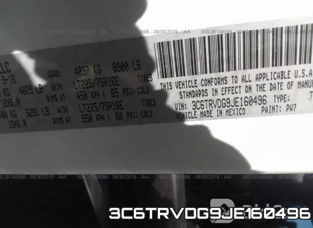 3C6TRVDG9JE160496 фото 10