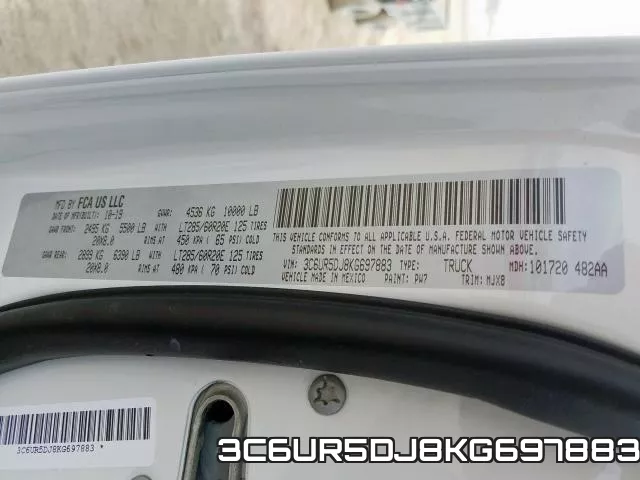 3C6UR5DJ8KG697883 фото 2