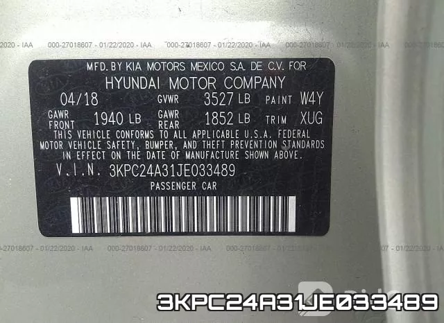 3KPC24A31JE033489 фото 10