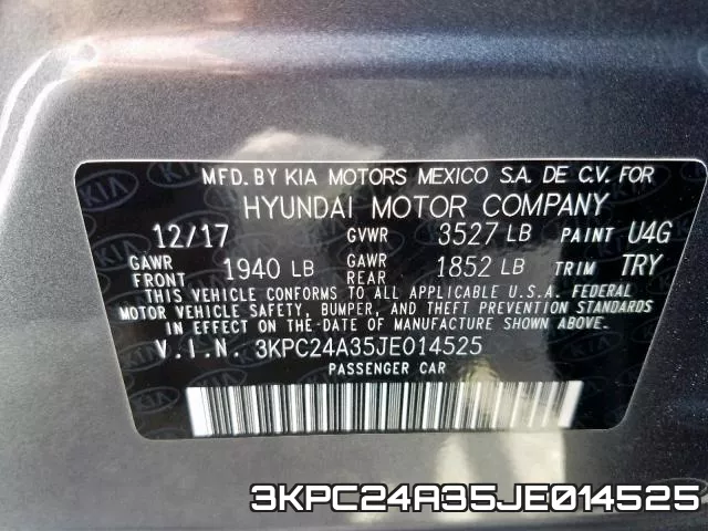 3KPC24A35JE014525 фото 2
