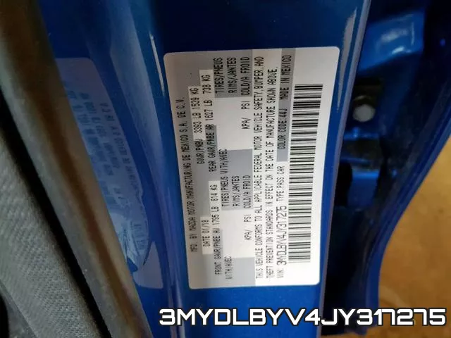 3MYDLBYV4JY317275 фото 2