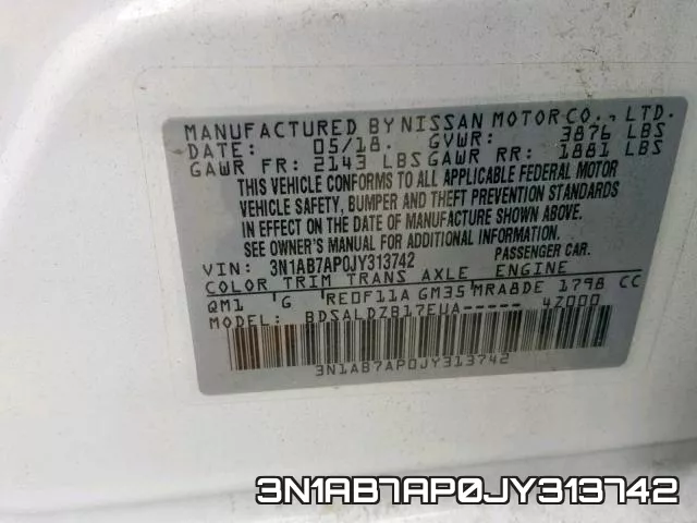3N1AB7AP0JY313742 фото 2