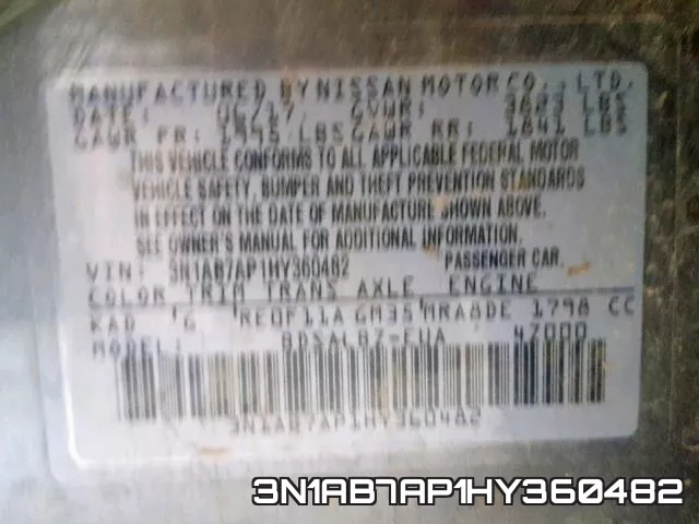 3N1AB7AP1HY360482 фото 2