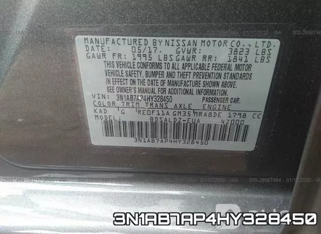 3N1AB7AP4HY328450 фото 10