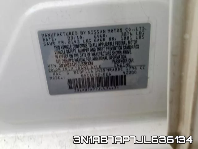 3N1AB7AP7JL636134 фото 2