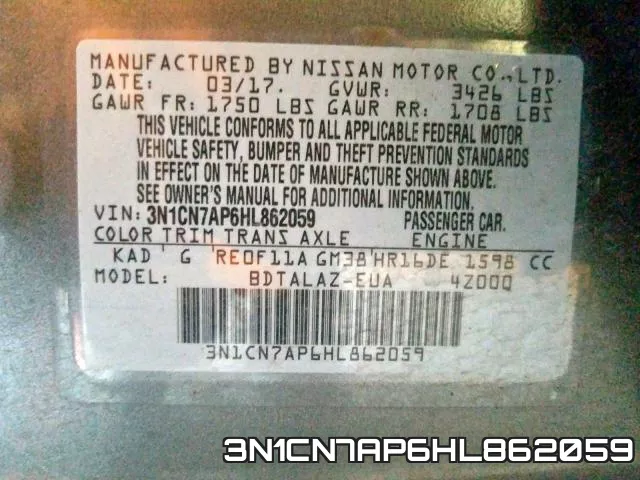 3N1CN7AP6HL862059 фото 2
