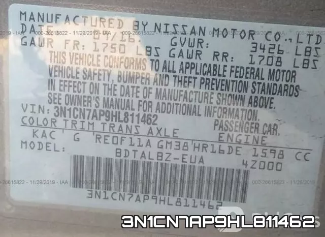 3N1CN7AP9HL811462 фото 10
