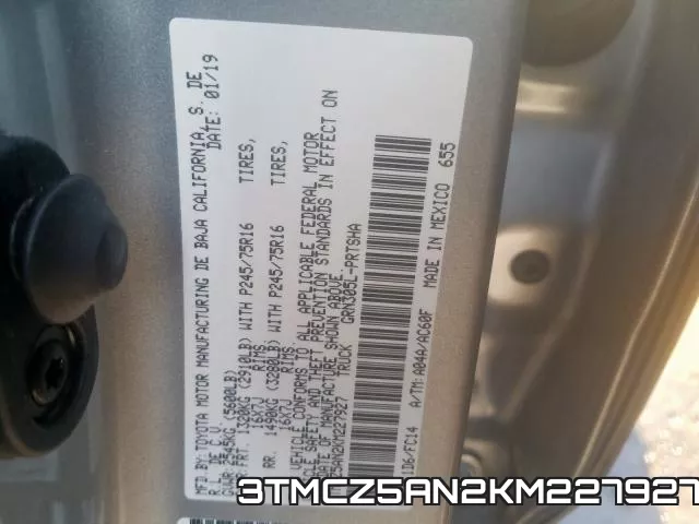3TMCZ5AN2KM227927 фото 2