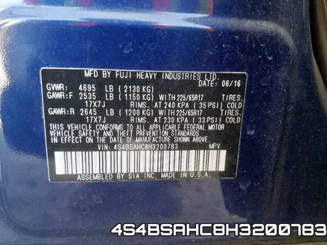 4S4BSAHC8H3200783 фото 2