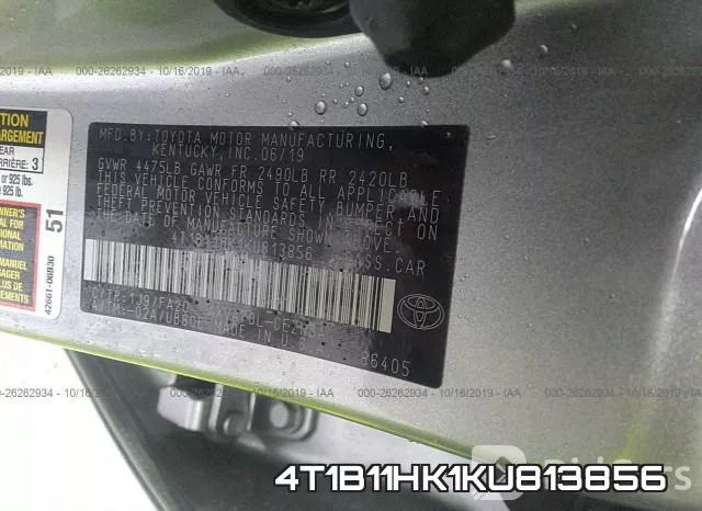 4T1B11HK1KU813856 фото 10