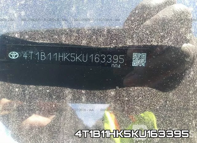 4T1B11HK5KU163395 фото 10