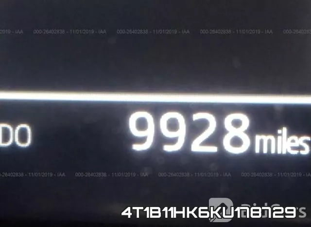 4T1B11HK6KU178729 фото 8