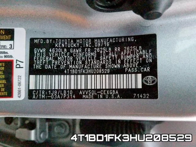 4T1BD1FK3HU208529 фото 2