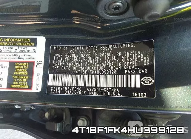 4T1BF1FK4HU399128 фото 10