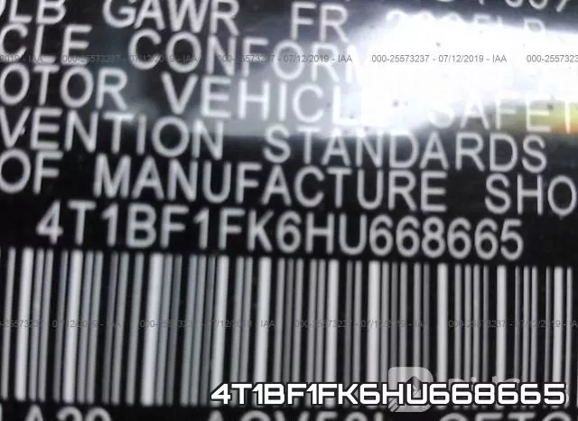 4T1BF1FK6HU668665 фото 10