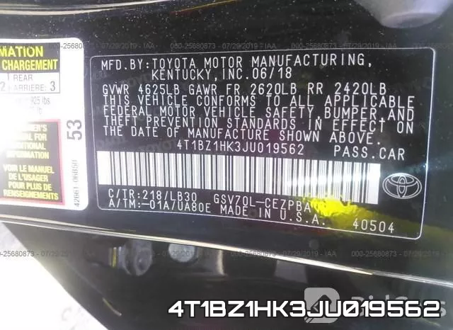 4T1BZ1HK3JU019562 фото 10