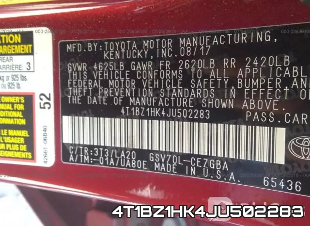 4T1BZ1HK4JU502283 фото 10