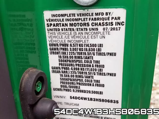 54DC4W1B3HS806835 фото 2