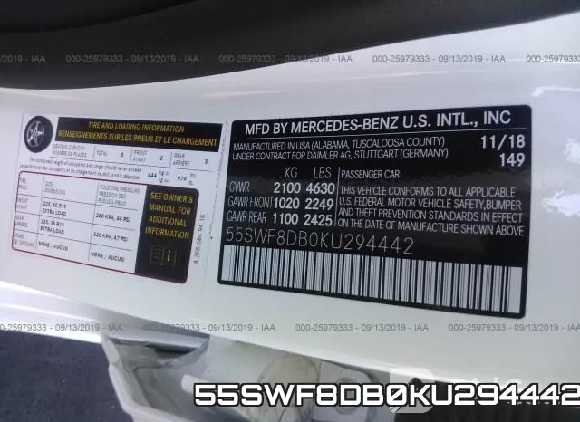 55SWF8DB0KU294442 фото 10