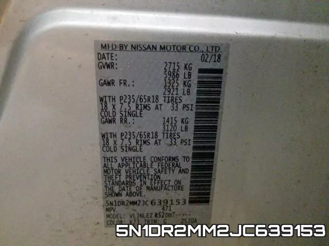 5N1DR2MM2JC639153 фото 2