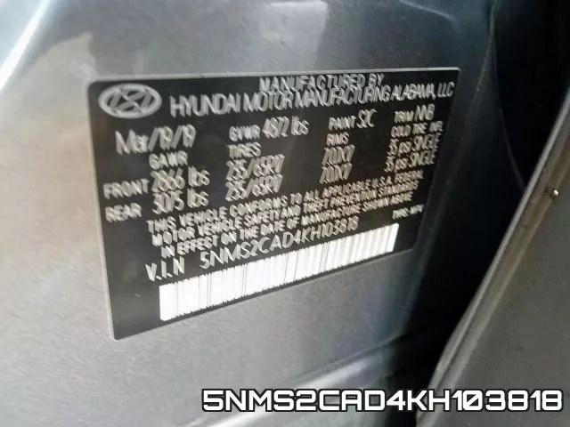 5NMS2CAD4KH103818 фото 2
