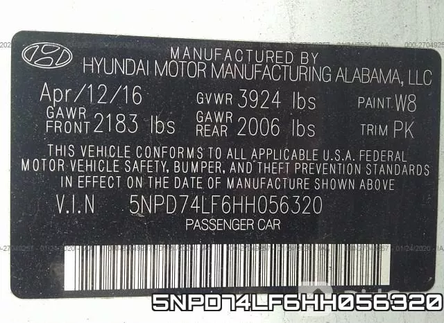 5NPD74LF6HH056320 фото 10
