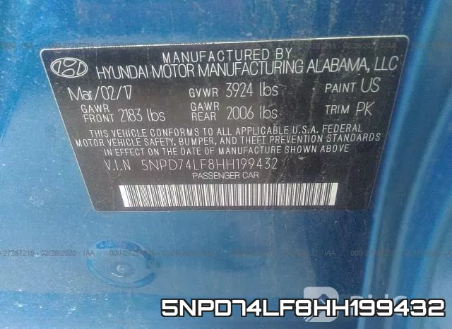 5NPD74LF8HH199432 фото 10