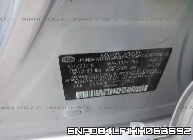 5NPD84LF1HH063592 фото 10