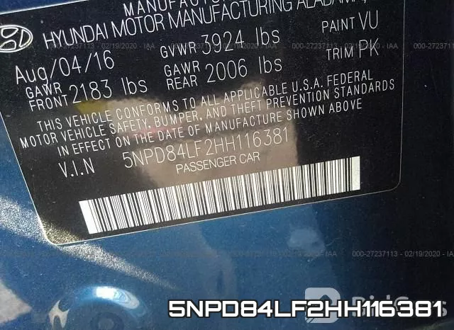 5NPD84LF2HH116381 фото 10