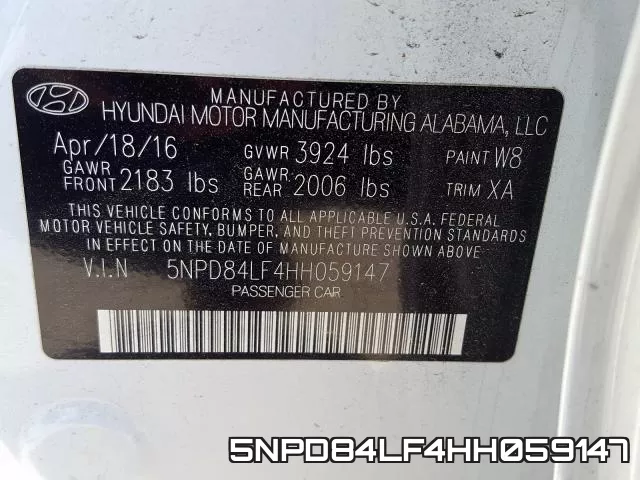 5NPD84LF4HH059147 фото 2