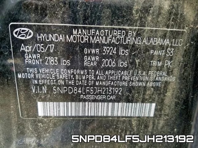 5NPD84LF5JH213192 фото 2