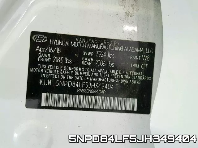 5NPD84LF5JH349404 фото 2