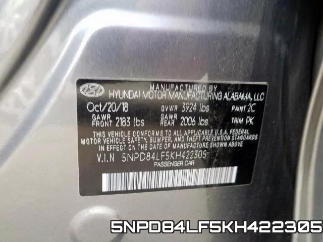 5NPD84LF5KH422305 фото 2