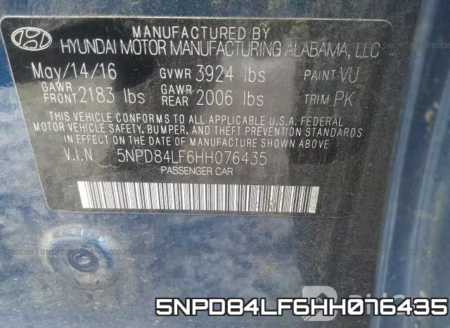 5NPD84LF6HH076435 фото 10