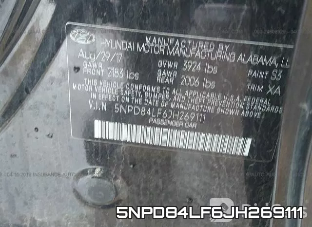 5NPD84LF6JH269111 фото 10