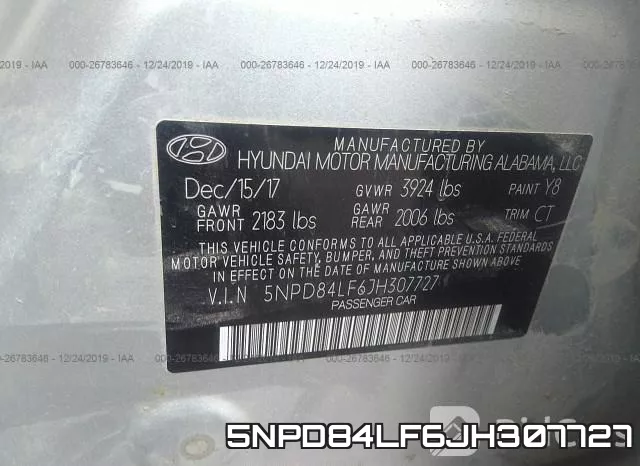 5NPD84LF6JH307727 фото 10