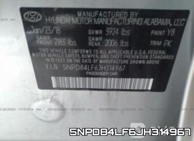 5NPD84LF6JH314967 фото 10